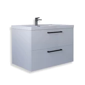 Teta Home Batum 65 cm MDF Banyo Lavabolu Alt Dolap  Beyaz - 1