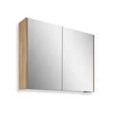 Teta Home Mersin 65CM Mdf Banyo Aynalı Üst Dolap  Teak - 1