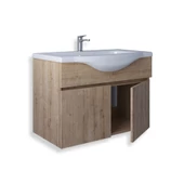 Teta Home Kahire 65 cm Mdf Banyo Lavabolu Alt Dolap  Safir Meşe - 2