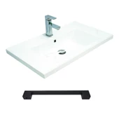 Teta Home Lizbon 100 Cm Mdf Banyo Lavabolu Alt Dolap  Atlantik Çam-Beyaz - 3
