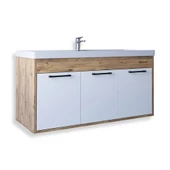 Teta Home Lizbon 100 Cm Mdf Banyo Lavabolu Alt Dolap  Atlantik Çam-Beyaz - 1