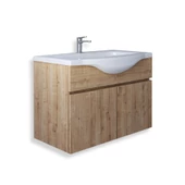 Teta Home Kahire 65 cm Mdf Banyo Lavabolu Alt Dolap  Safir Meşe - 1