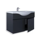 Teta Home Kahire 80 cm Mdf Banyo Lavabolu Alt Dolap  Antrasit - 2
