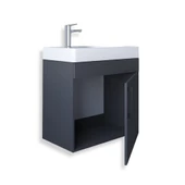Teta Home Rio 45 cm Mdf Banyo Lavabolu Alt Dolap  Antrasit - 1