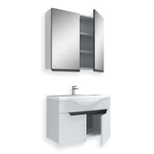 Teta Home Meksika 80cm Mdf Banyo Dolabı Seti  Beyaz-Antrasit - 1