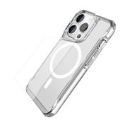 Vendas iPhone 15 Pro Uyumlu (15 Pro) Door Serisi Magsafe Destekli Darbe Direçli Elektroplated Şeffaf T-Max Kılıf - 7
