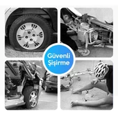 Polham 12V Taşınabilir Kompresör, Araç İçin Lastik Şişirme Pompası, Otomobil, Motosiklet, Bisiklet Pompası - 4