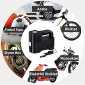 Polham 12V Taşınabilir Kompresör, Araç İçin Lastik Şişirme Pompası, Otomobil, Motosiklet, Bisiklet Pompası - 3