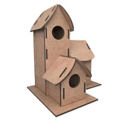 5269 Kumtoys Boyanabilir 3'lü Kuş Evi - Bird House - 2