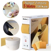 Ahşap Sünger Zımpara Kağıdı Mutfak Banyo Bulaşık Süngeri Bant Kağıt Süngerli Zımpara 5 Metre 150 Kum - 1