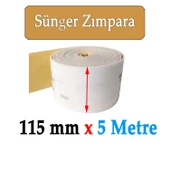 Ahşap Sünger Zımpara Kağıdı Mutfak Banyo Bulaşık Süngeri Bant Kağıt Süngerli Zımpara 5 Metre 220 Kum - 5