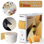 Ahşap Sünger Zımpara Kağıdı Mutfak Banyo Bulaşık Süngeri Bant Kağıt Süngerli Zımpara 5 Metre 220 Kum - 1