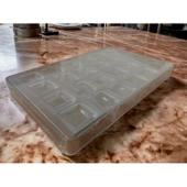 Polikarbon Kare Pralin Çikolata Kalıbı 12 gr | Cm-3887 - 2
