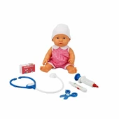 30111 Bebelou Doktor Zamanı Sesli Bebek Seti 35 cm -Sunman - 3