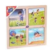 ONY-343/344/345/346 Ahşap Eğitici 4'lü Puzzle -Onyıl - 1