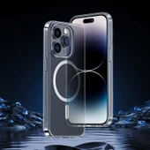 Vendas iPhone 14 Pro Max Uyumlu Magnetik Crystal Wireless Şarj Destekli Magic Fit Silikon Kılıf - 4