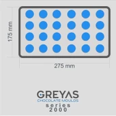 Polikarbon Yuvarlak Pralin Çikolata Kalıbı 13 gr | Cm-1297 thumbnail 4