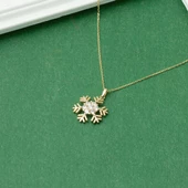 Altın Kartanesi Taşlı Kolye thumbnail 3