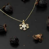 Altın Kartanesi Taşlı Kolye thumbnail 4