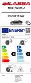 Lassa 215/55 R17 94W Multiways 2 Dört Mevsim Lastiği Üretim Yılı: 2024 - 2