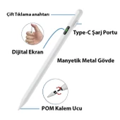 Polham Uzun Şarjlı Apple ve Android İle Uyumlu Kapasitif Stylus Dokunmatik Kalem, Çizim ve Yazı Kalemi - 2
