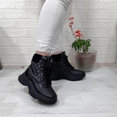 M.P 1408 Siyah Kaymaz Taban 18cm Kısa Bayan Bot - 3