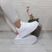 Lee Cooper 31100 Beyaz 5 cm Kalın Tabanlı Bayan Spor Ayakkabı - 3