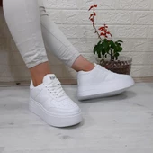 Lee Cooper 31100 Beyaz 5 cm Kalın Tabanlı Bayan Spor Ayakkabı - 4