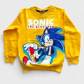 Sarı Renk Sonic Desenli Şardonlu Eşofman Takım - 2