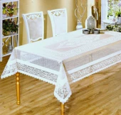Raşel Örme 160x220 Pano Desenli Masa Örtüsü (SEÇENEKLİ) - 1