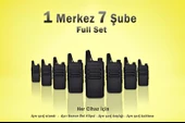 Çaycı Telsizi 1 Merkez 7 Şube Kulaklık Hediyeli Full Set - 1