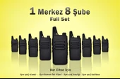Çaycı Telsizi 1 Merkez 8 Şube Kulaklık Hediyeli Full Set - 1