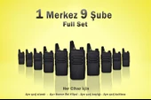 Çaycı Telsizi 1 Merkez 9 Şube Kulaklık Hediyeli Full Set - 1