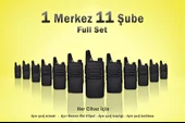 Çaycı Telsizi 1 Merkez 11 Şube Kulaklık Hediyeli Full Set - 1
