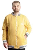 Mode XL Büyük Beden Erkek Kolej Mont Süper 22614 Hardal - 4