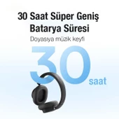 Baseus BT5.3V Premium Mikrofonlu Gürültü Engelleyici Kulaküstü Bluetooth Kulaklık, 40mm Polimer Diyafram - 2