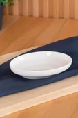 Digithome Acar Aria Collection Porselen Kayık Tabak Oval 13 Cm Beyaz - MBA-05292 C320.033 - 1