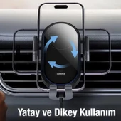Baseus 15W Kablosuz Şarjlı Araç içi Telefon Tutucu,Otomatik Kilitli,Mavi Led Işıklı, Endüktif Şarj Destekli - 4