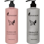 Native Base Keratin Bakım 1000 ml +Bakım Öncesi Şampuan 1000 ml - 1