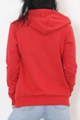 İç Tüylü Kapşonlu Fermuarlı Sweat Kırmızı - 11866.108. - 8