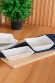 Digithome Acar Pure Carmen Porselen Kase 14 Cm Dikdörtgen Beyaz - MLT-05339 C320.033 - 1