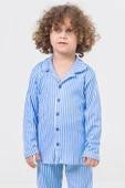 Lemoon Çizgili Düğmeli Çocuk Pijama Takımı C83294 - 5