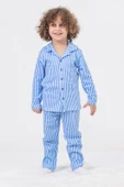 Lemoon Çizgili Düğmeli Çocuk Pijama Takımı C83294 - 1