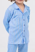 Lemoon Çizgili Düğmeli Çocuk Pijama Takımı C83294 - 7