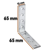 Mobilya Eşya Dolap Duvara Sabitleme Köşebent Bağlantı Aparatı L Demiri Gönye 65x65x15 Mm (10 ADET) - 2