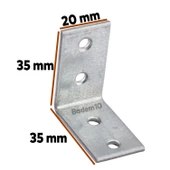 Mobilya Eşya Dolap Duvara Sabitleme Köşebent Bağlantı Aparatı L Demiri Gönye 35x35x20 Mm (25 ADET) - 3