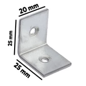 Mobilya Eşya Dolap Yatak Duvara Sabitleme Köşebent Bağlantı Aparatı L Demiri Gönye 25x25x20 Mm (5 ADET) - 4