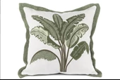 Mikasa Moor Beyaz yapraklı yastık 43x43 - 1