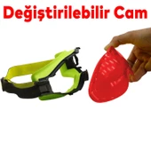 Bellasimo Kayak Gözlüğü Değiştirebilir Camlı Antifog Güneş Kar Gözlük Kırmızı Snowboard Glasses Gözlük - 3