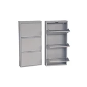 Gri Metal Ayakkabılık   MAC3 - 3 Kapaklı - 50X15X103 h - 3